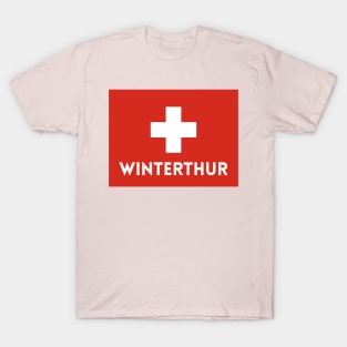 Winterthur City in Swiss Flag T-Shirt